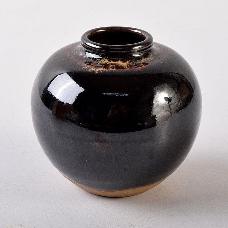 茶道具　京焼　桶谷定一作　文琳　茶入　共箱　V　8177