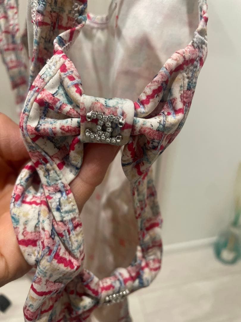 シャネルCHANELチェック柄ワンピース水着