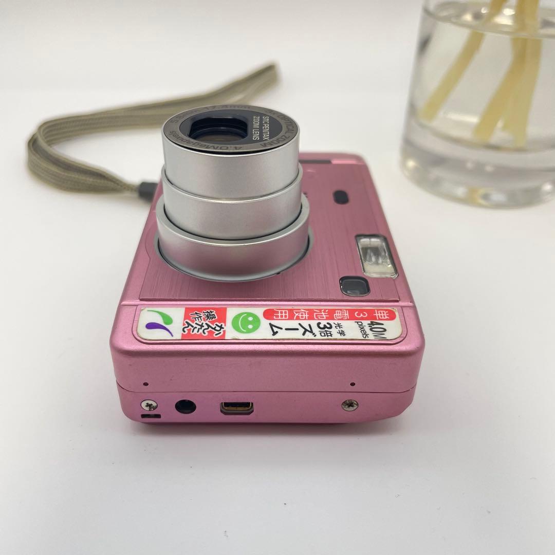 スマホ転送OK✨PENTAX Optio S40✨動作確認済 単三電池 可愛い♪