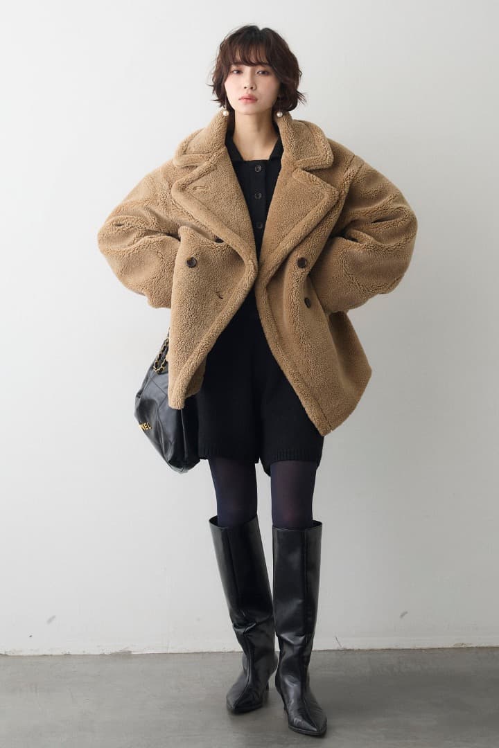 Frene　テディボアミディ丈コート　テディベア　　コート　フラーネ　アウター