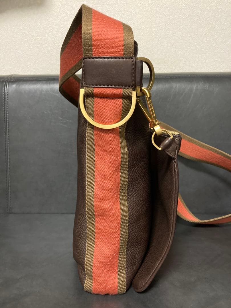 美品⭐︎LOEWE ロエベ　レザー ショルダーバッグ メンズ　ブラウン　ポーチ