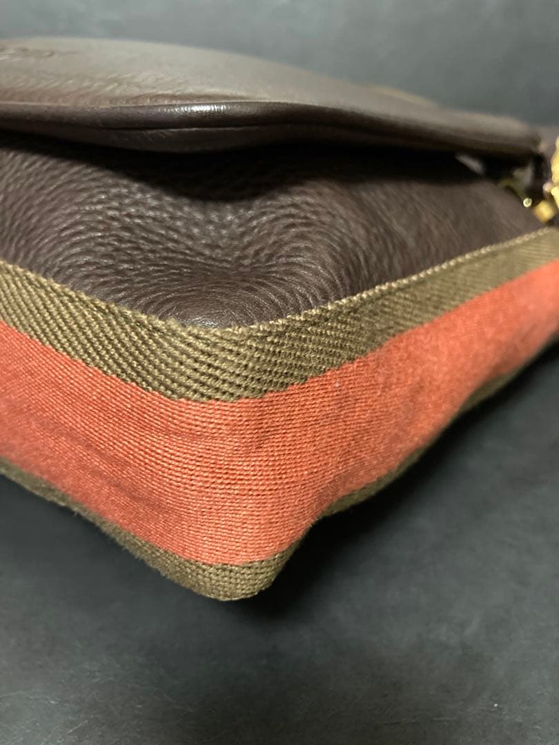 美品⭐︎LOEWE ロエベ　レザー ショルダーバッグ メンズ　ブラウン　ポーチ