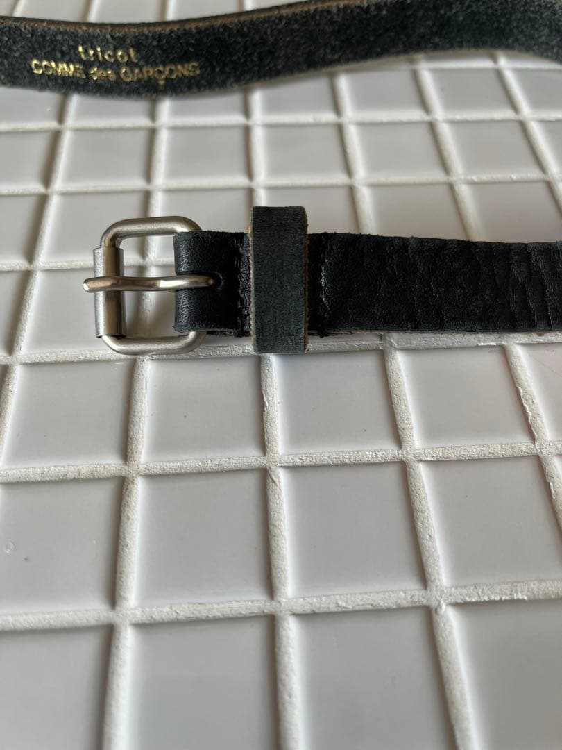 tricot COMME des GARÇONS ブラックレザーベルト