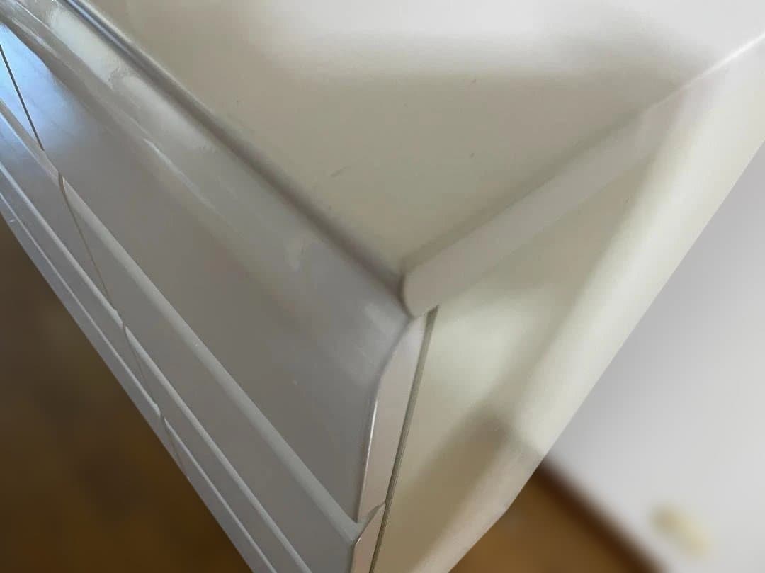 【美品】ニトリ ハイチェスト タンス ホワイト ESV-44 収納家具 白鏡面