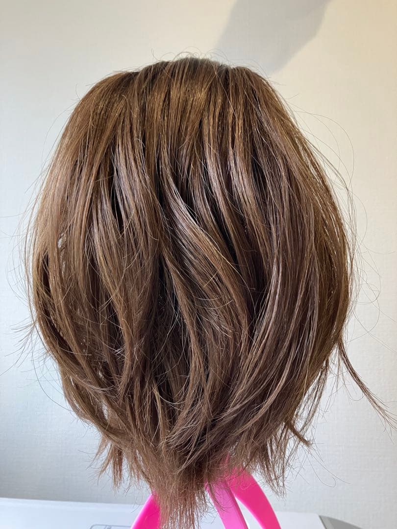 人毛MIX ミルキーモカブラウンプリン ラテショート リネアストリア