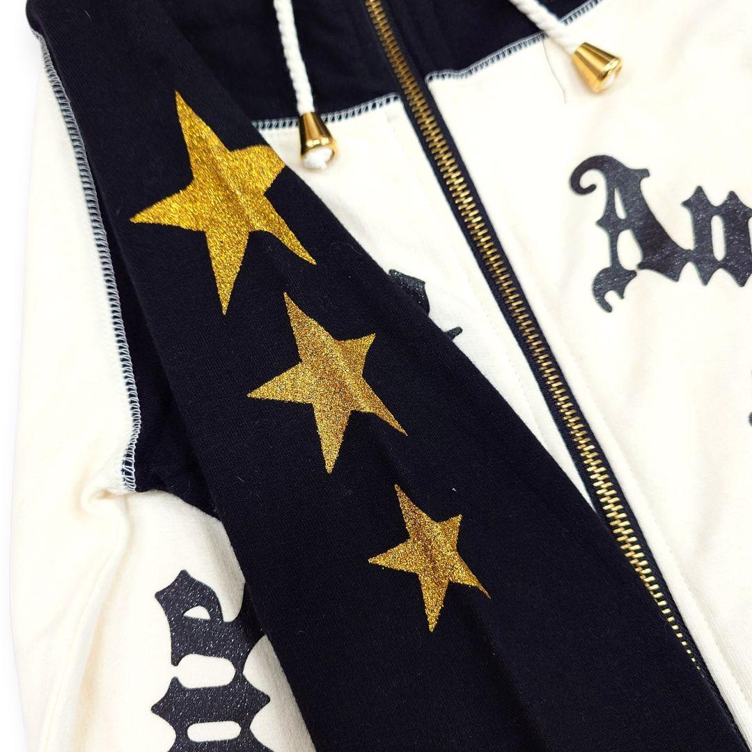 【新品】d.i.a. ドクロ 星柄 ラメプリント ワンピース パーカー Y2K