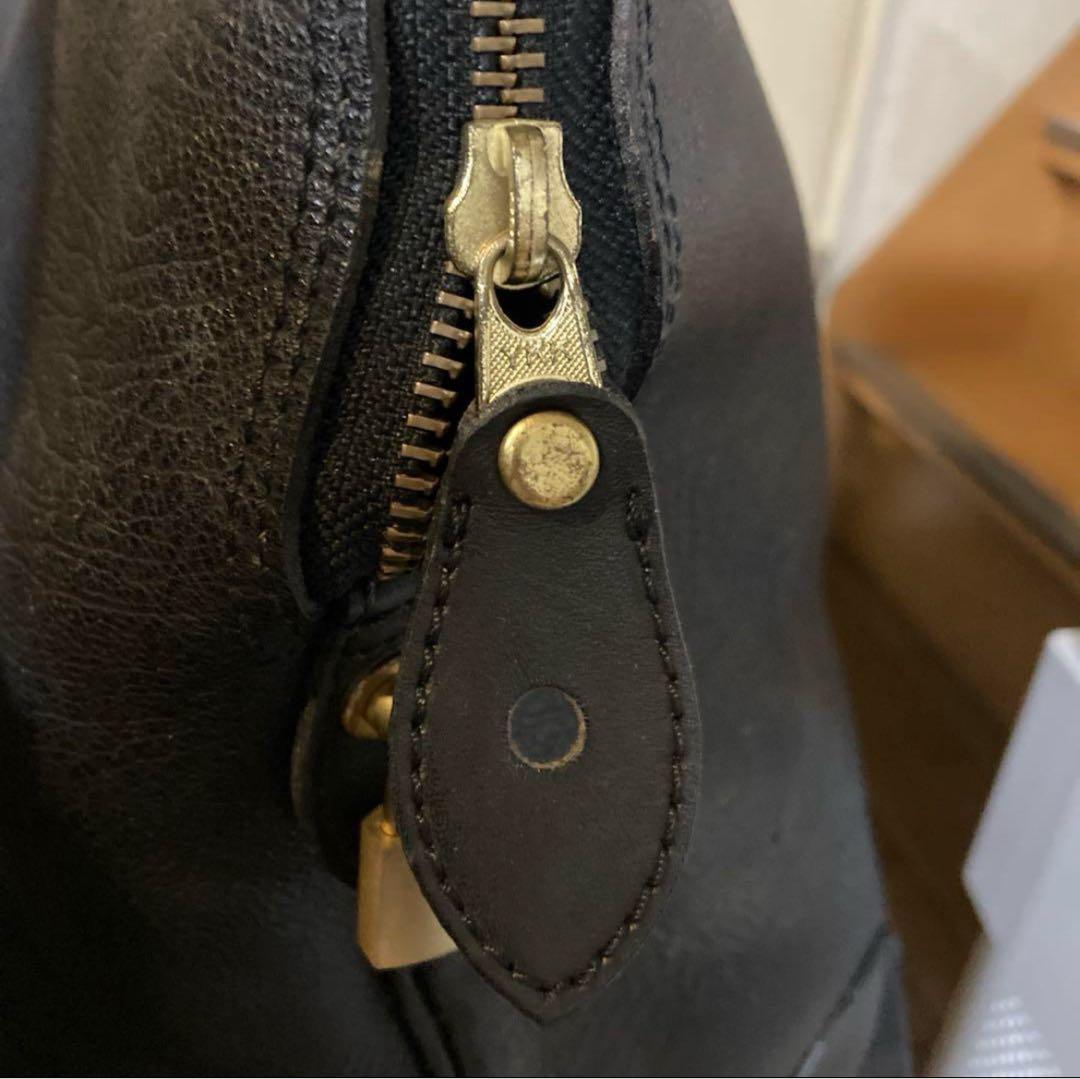 80s COMME des GARCONS ヴィンテージボストンバッグ★レザー黒