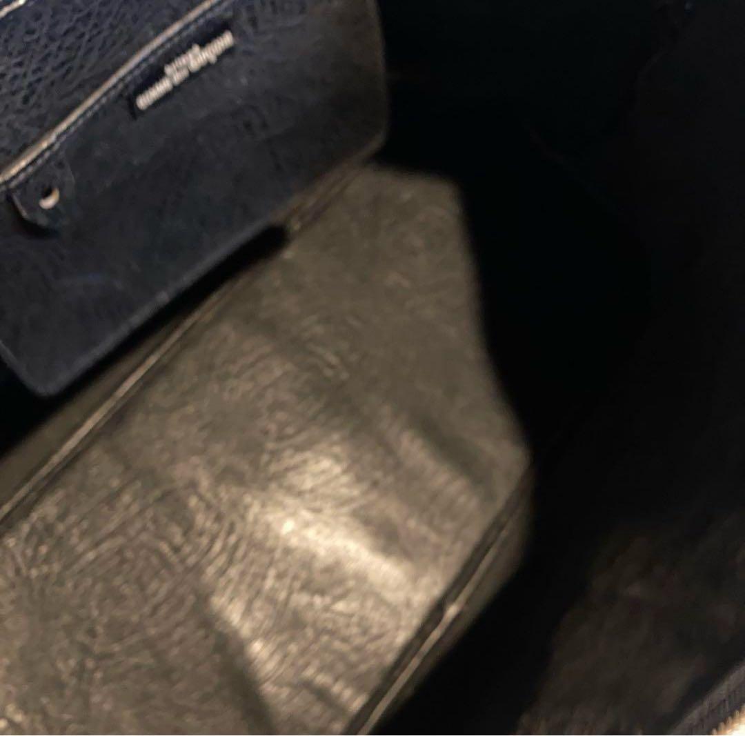 80s COMME des GARCONS ヴィンテージボストンバッグ★レザー黒