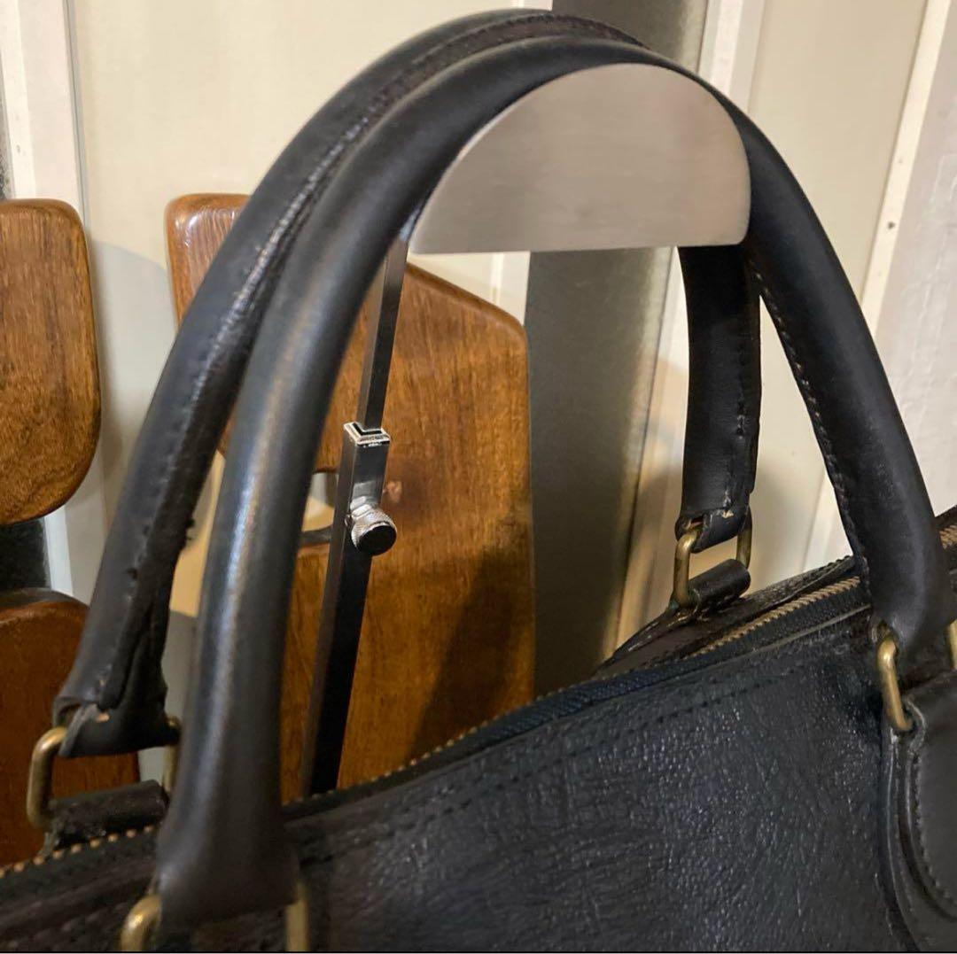 80s COMME des GARCONS ヴィンテージボストンバッグ★レザー黒