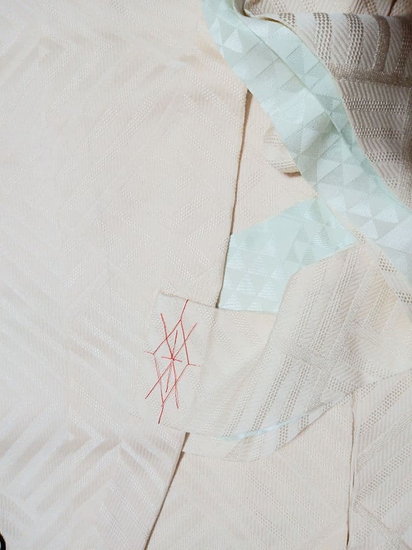 男児正絹無地　一つ身お掛け　お宮参り初着　誂え品　希少