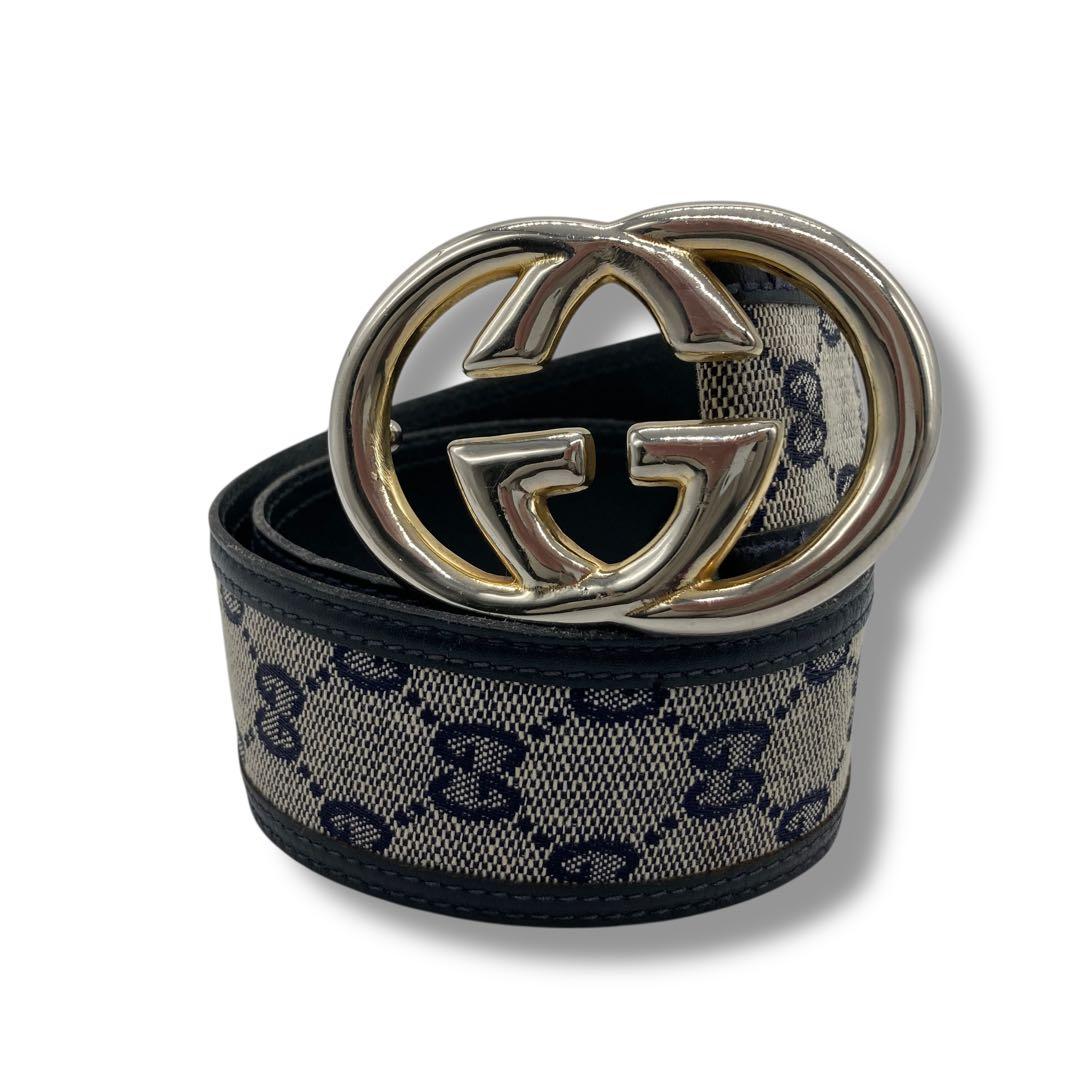 グッチ ベルト マーモント GG レザー 70/28 ブラック