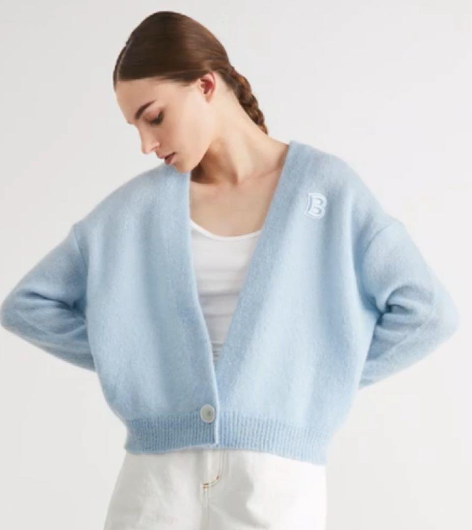 s*a様 ボーダーズアットバルコニー MOHAIR SHORT CARDIGAN