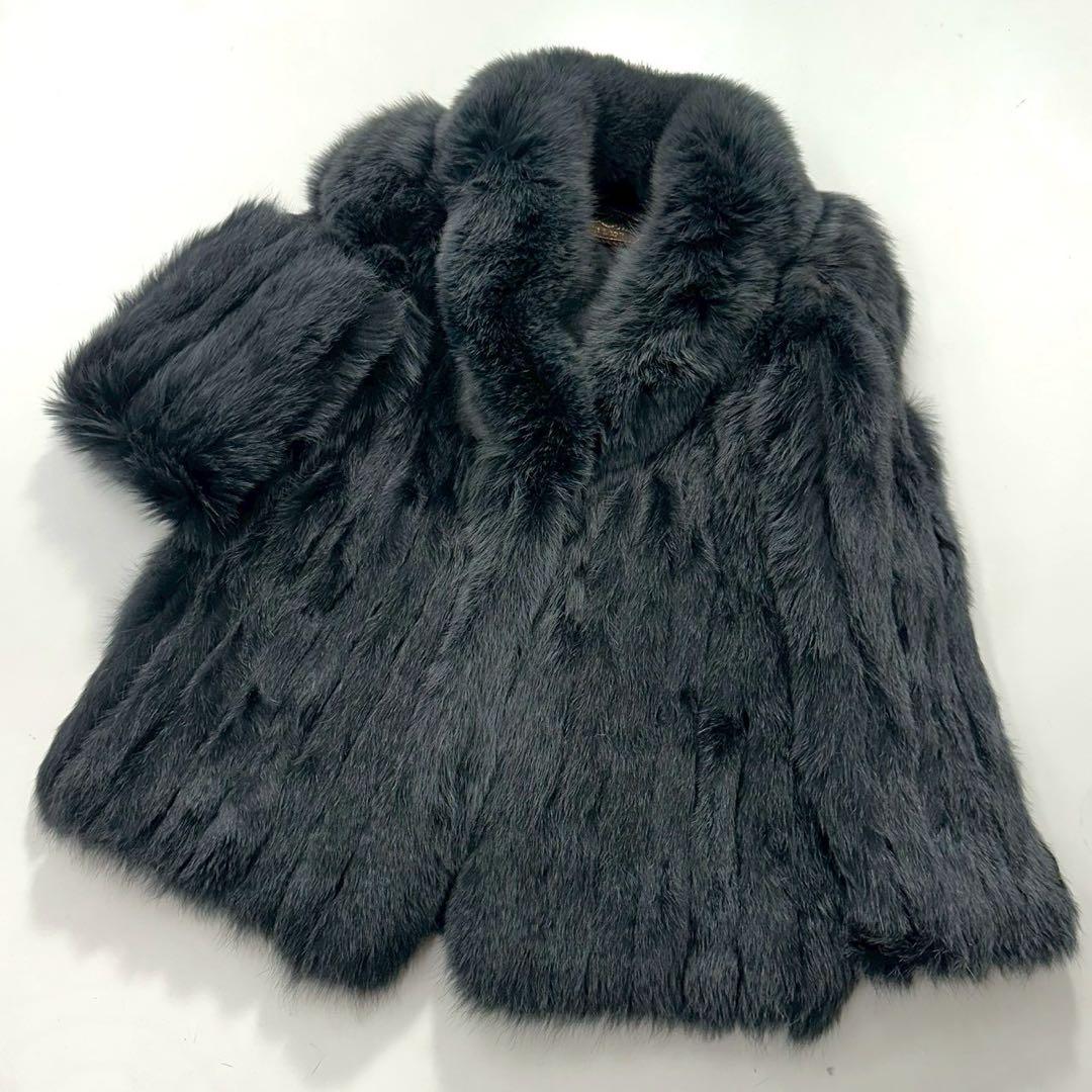 金サガ SAGA FOX 染めブルーフォックス ファーコート 大きめサイズ