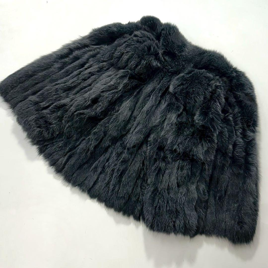 金サガ SAGA FOX 染めブルーフォックス ファーコート 大きめサイズ