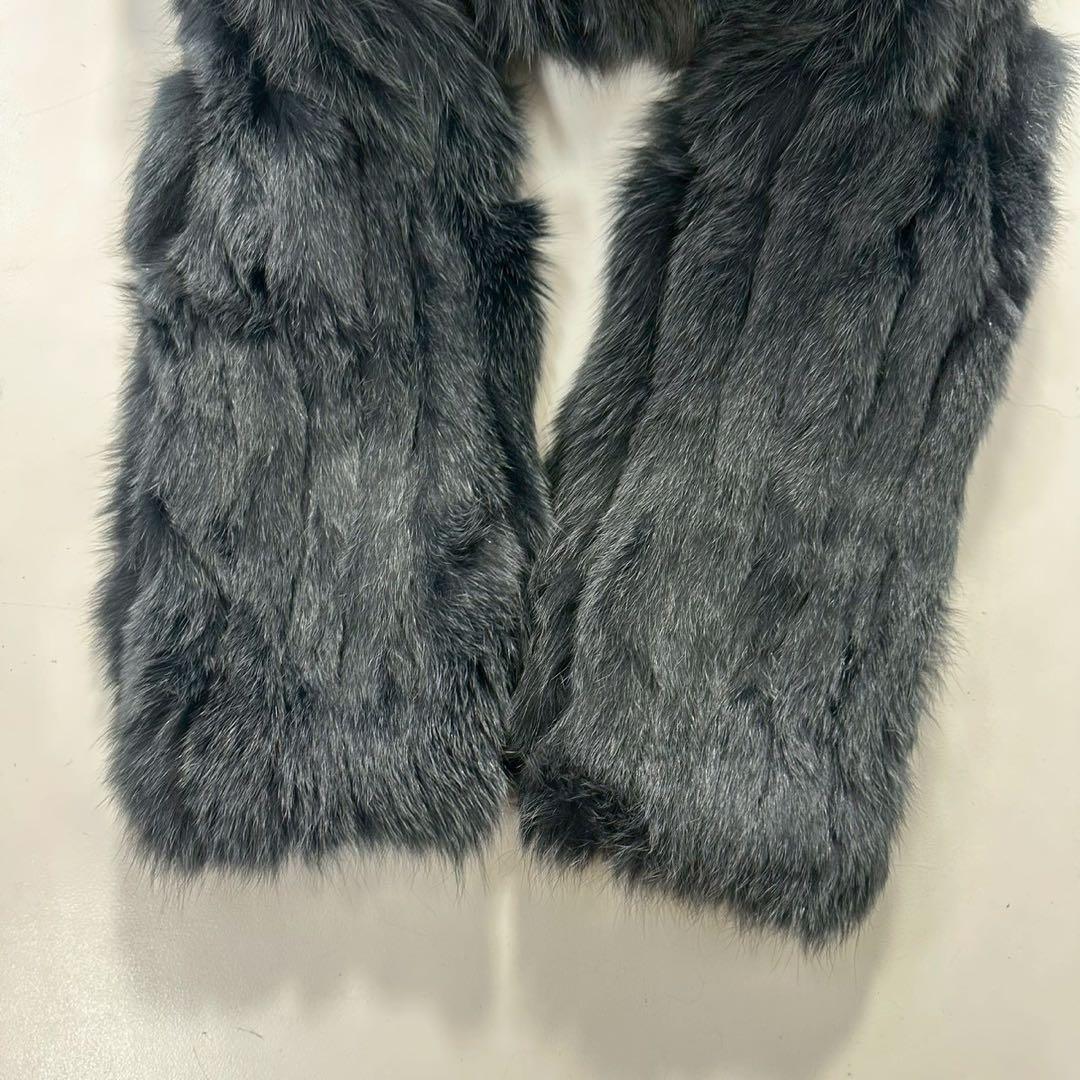 金サガ SAGA FOX 染めブルーフォックス ファーコート 大きめサイズ