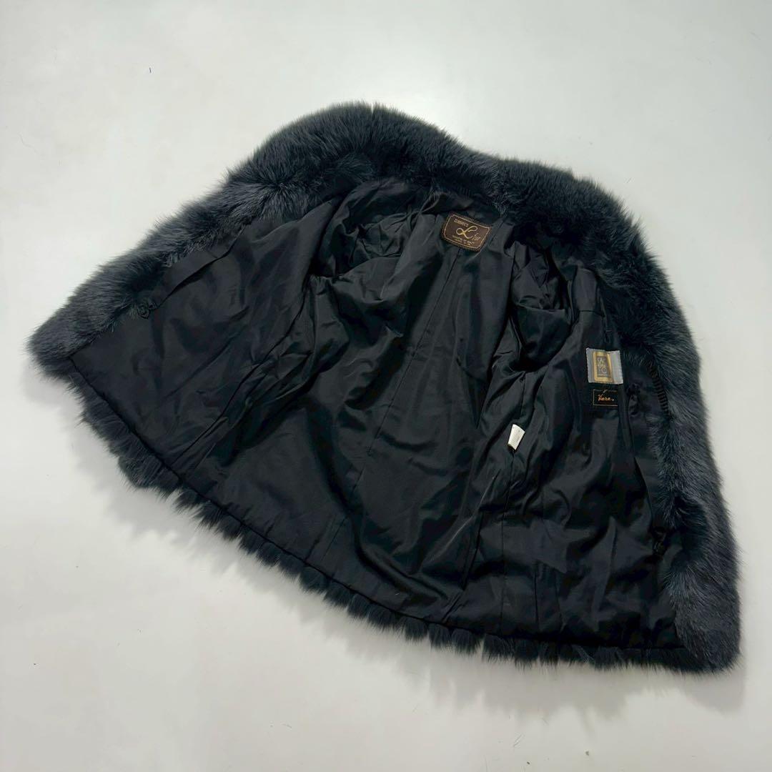 金サガ SAGA FOX 染めブルーフォックス ファーコート 大きめサイズ