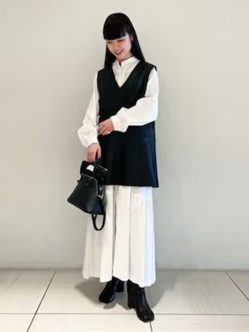 BACCA ソフトシープレザー ベストチュニック 36