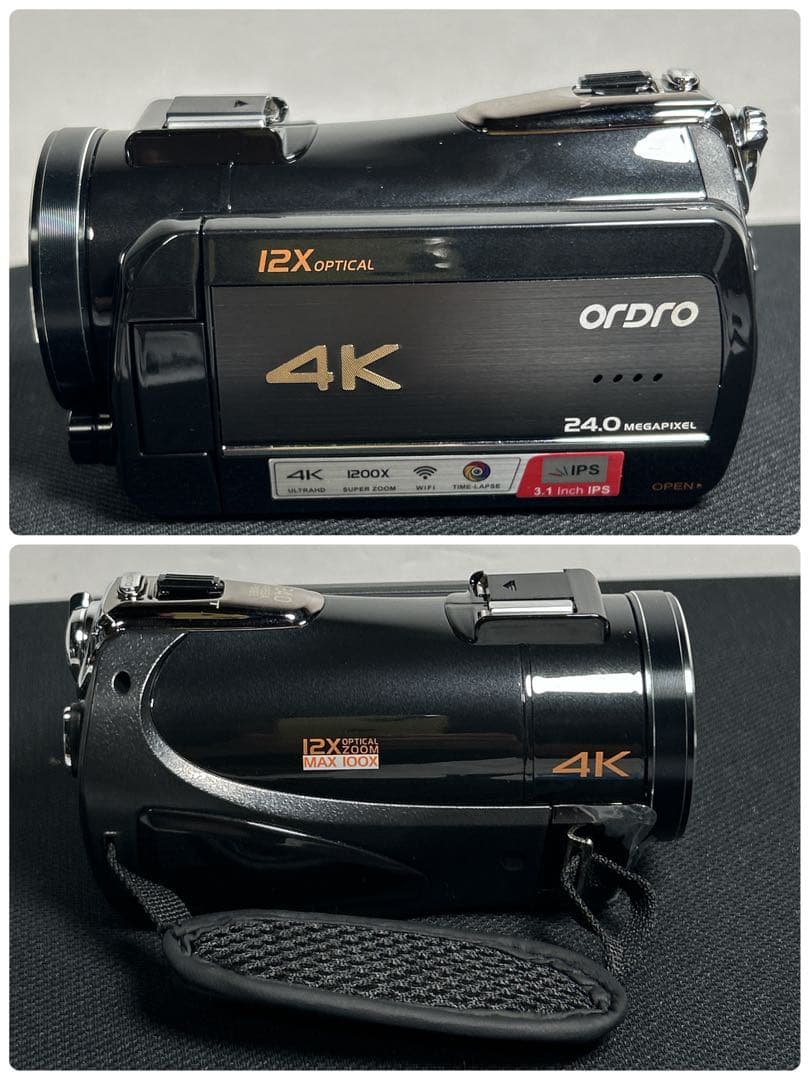 新品 未使用‼︎ Ordro 4Kビデオカメラセット 鞄付ORDRO AC5カメラ