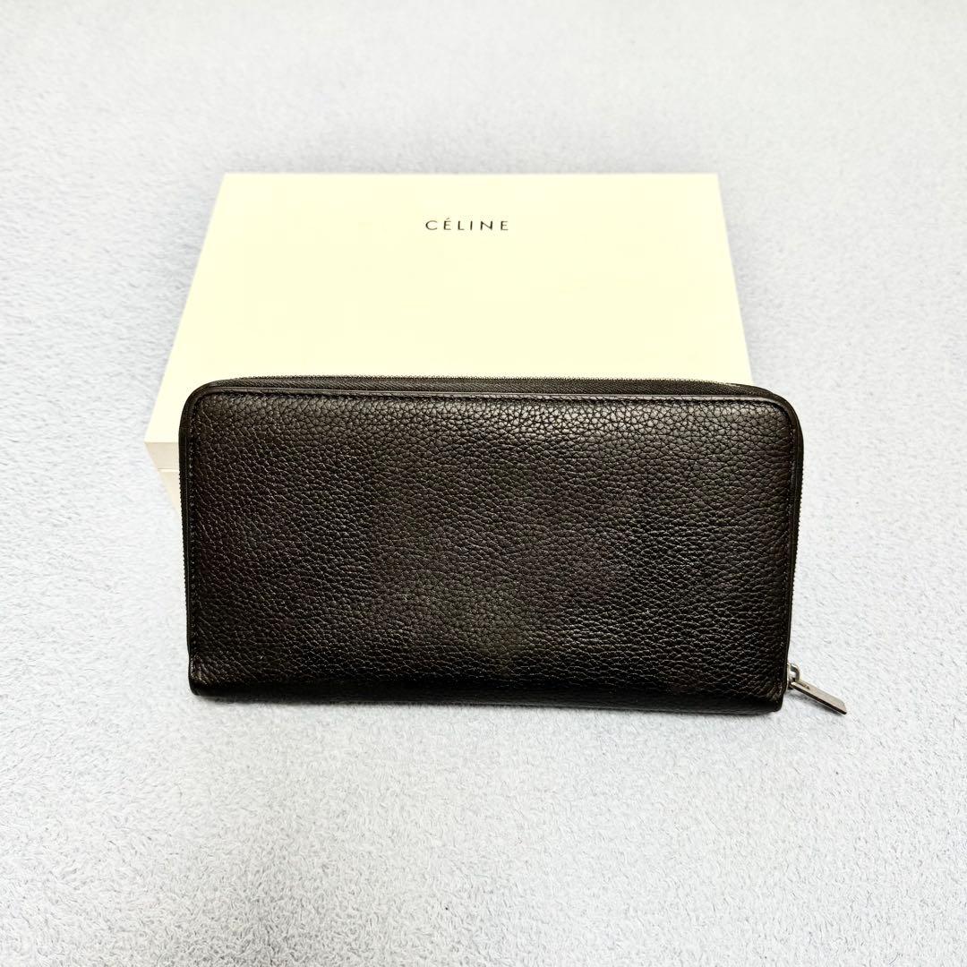 ✨正規品✨ セリーヌ CELINE 長財布 シボレザー　シルバー金具