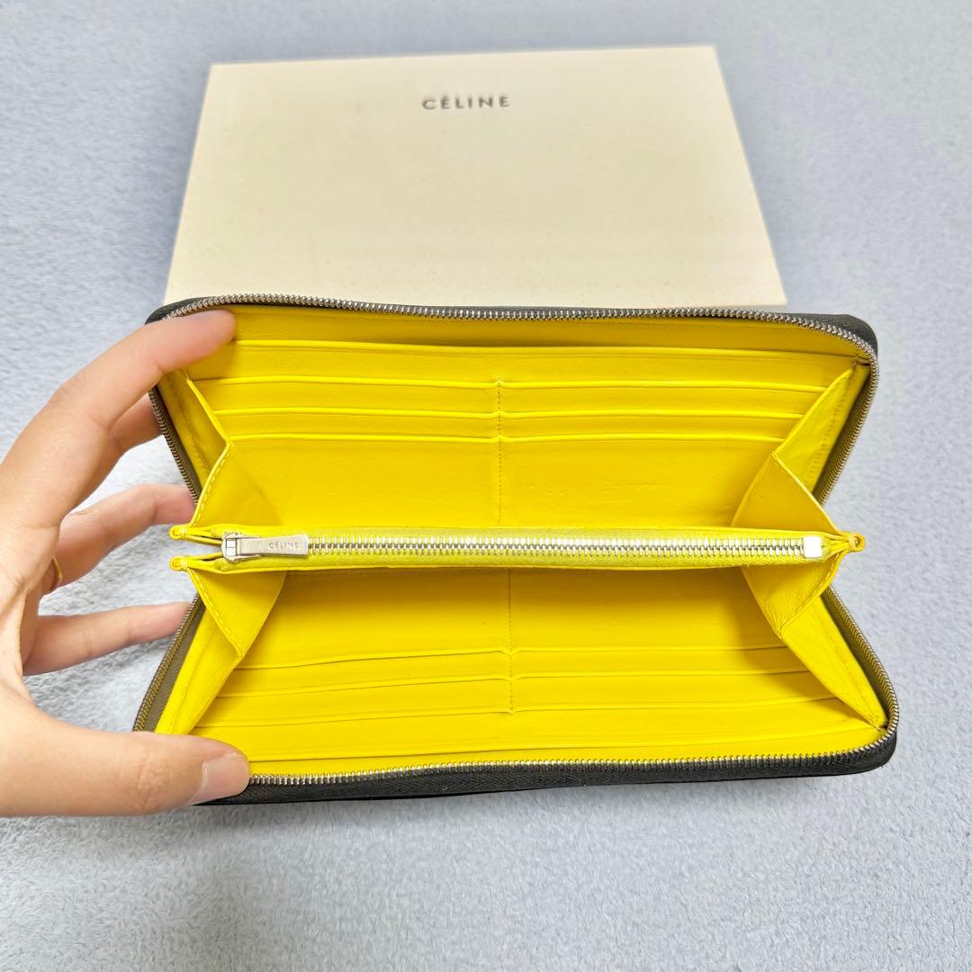 ✨正規品✨ セリーヌ CELINE 長財布 シボレザー　シルバー金具