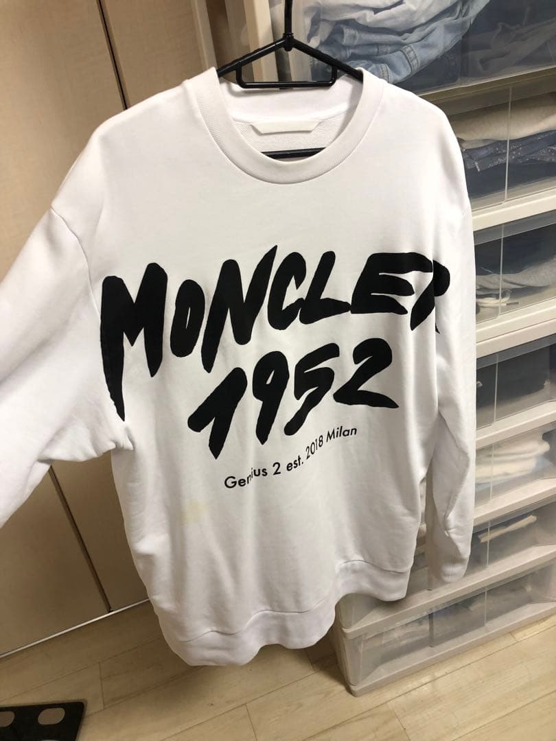 MONCLER トレーナー 白 スウェット オーバーサイズ 2 GENIUS