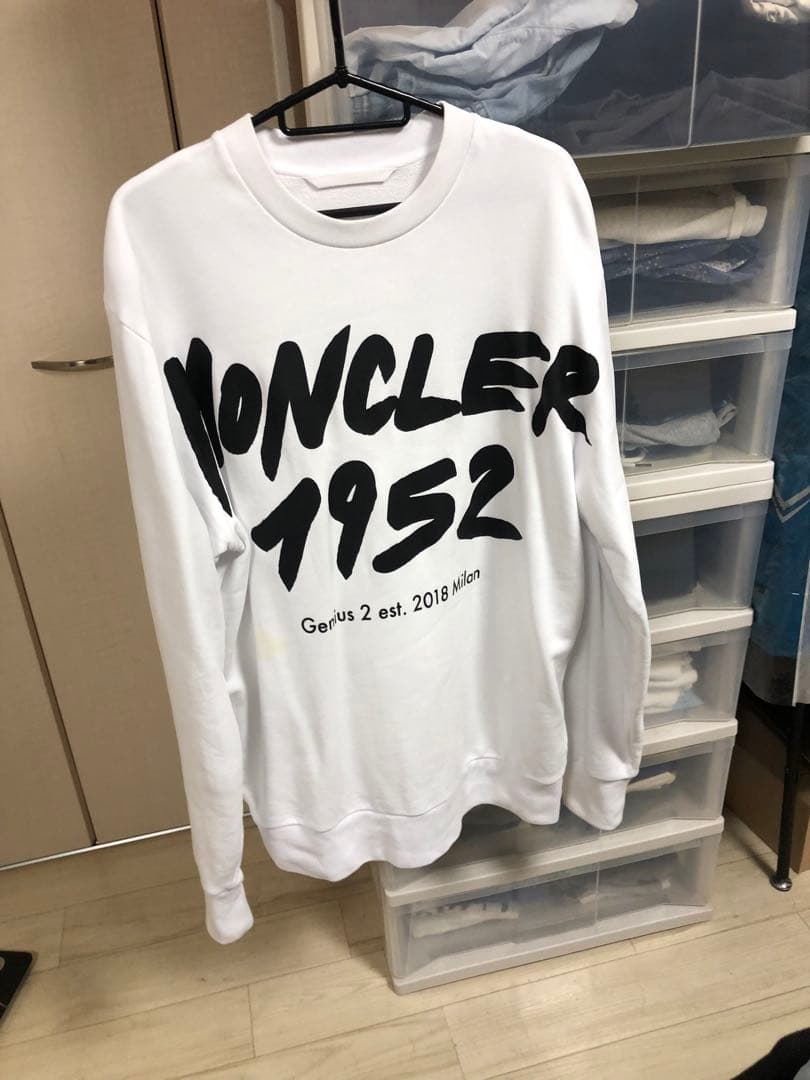 MONCLER トレーナー 白 スウェット オーバーサイズ 2 GENIUS