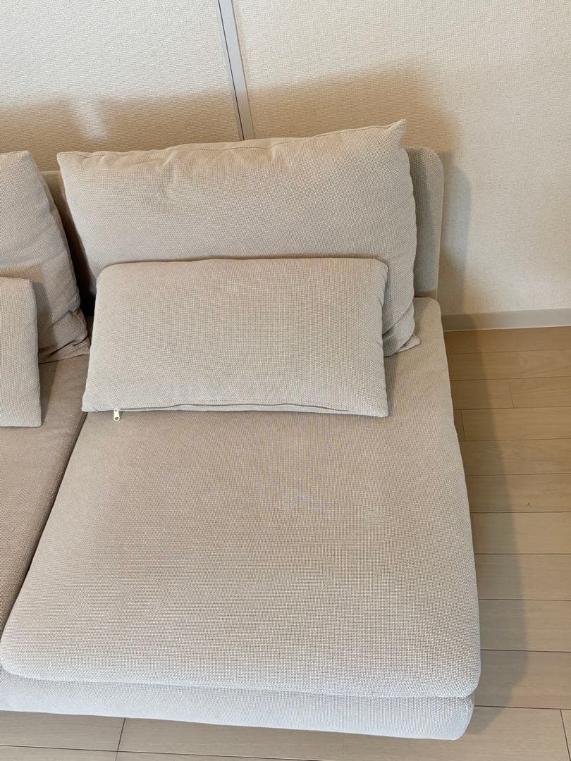 IKEA ソーデルハムン 3人がけコンパクトソファ(クリーニング済)