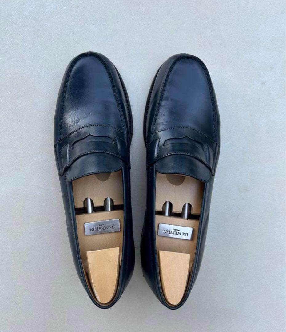 J.M WESTON 180 7/B ネイビー 純正シューツリー付き