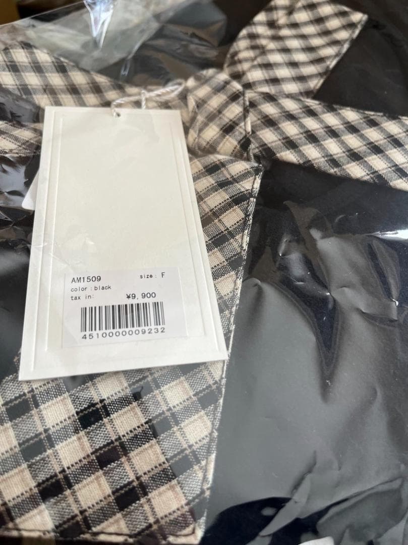 トップス andmary Ami ribbon check tops AM1509