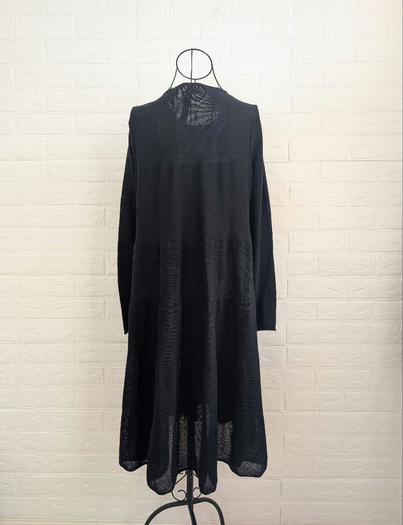 美品 Merlette マーレット ティアード ニットワンピース ブラック XS