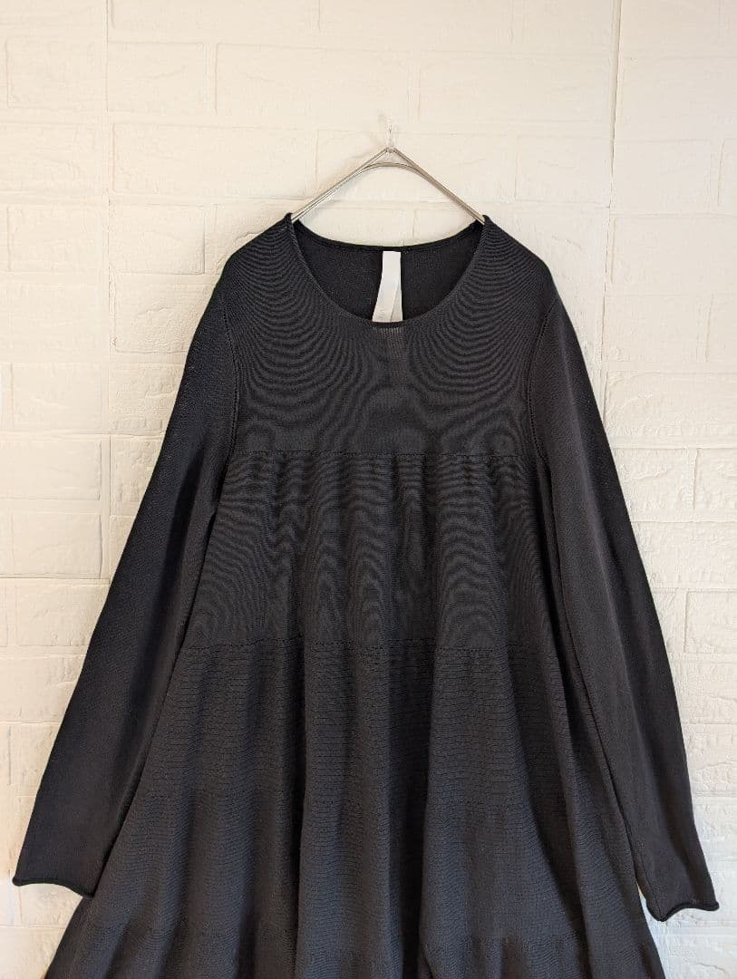 美品 Merlette マーレット ティアード ニットワンピース ブラック XS