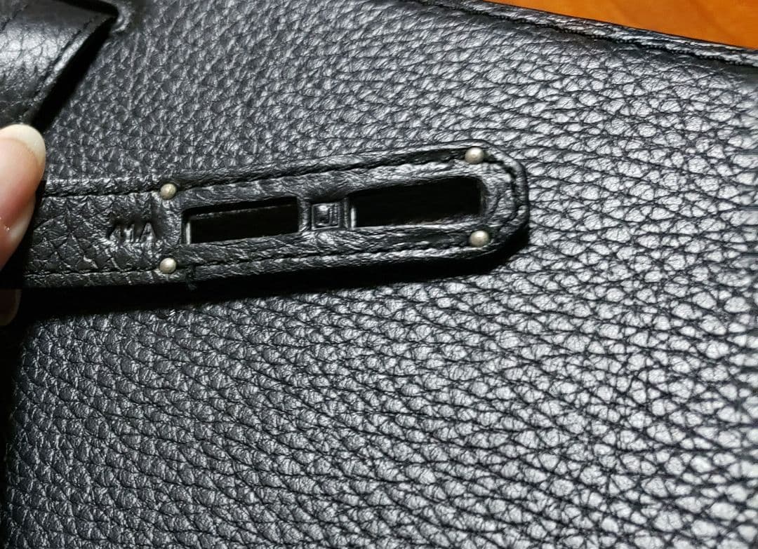 黒 レザー ビジネスバッグ ハンドル付き