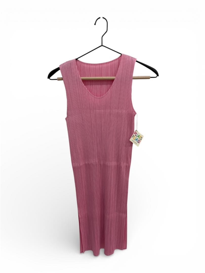 PLEATS PLEASE ISSEYMIYAKEノースリーブ トップスピンク