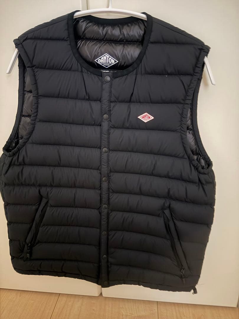DANTON ブラック ダウンベスト Sサイズ