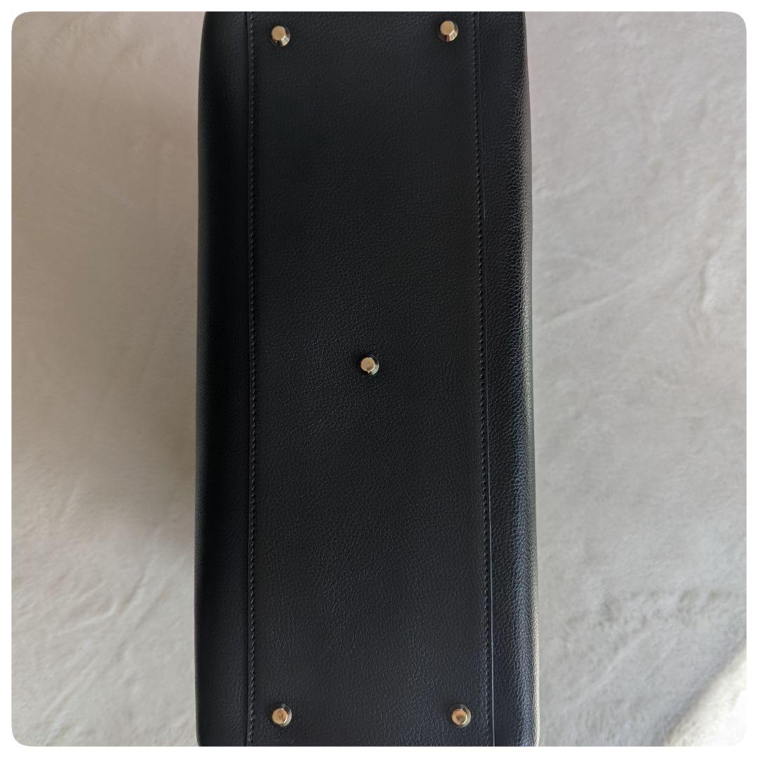 【美品】agnes b.アニエスベーボヤージュ　ブラックレザートートバッグ