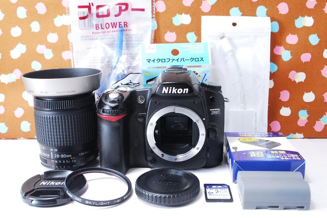 ✨初心者オススメ✨届いてすぐ使える✨Nikon D80 レンズセット