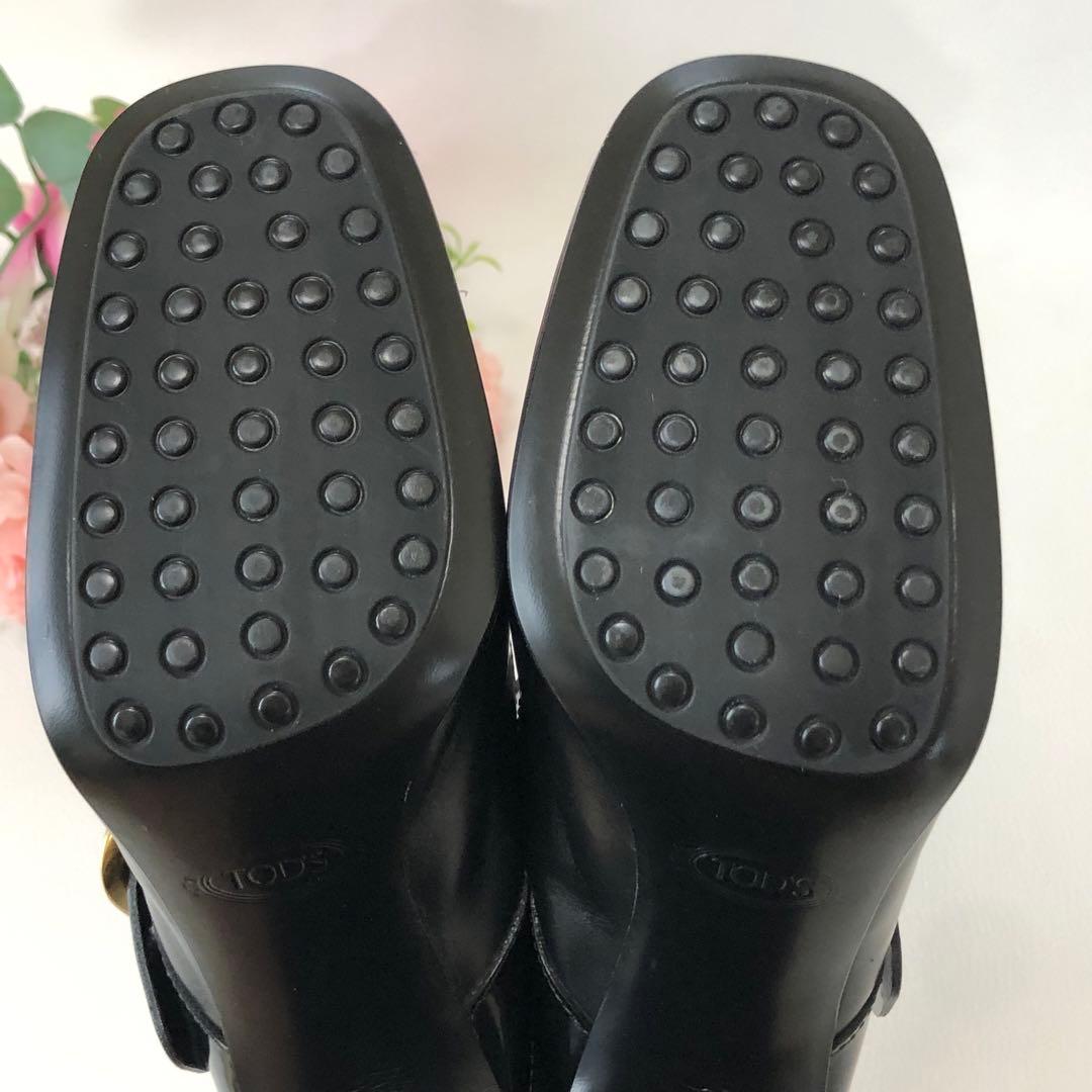 トッズ　ミュール　サンダル　ワンベルト　チャンキーヒール