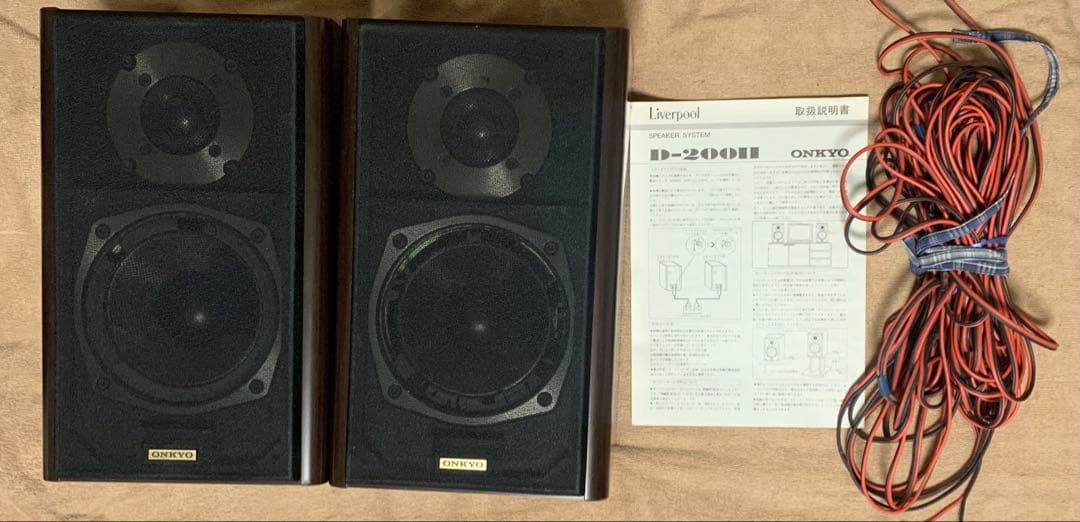 【ケーブル・説明書付】 ONKYO オンキョー D-200II スピーカー