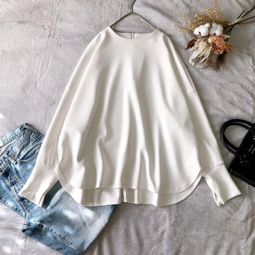 【美品】リヴドロワ ダンボールポンチョプルオーバー ホワイト