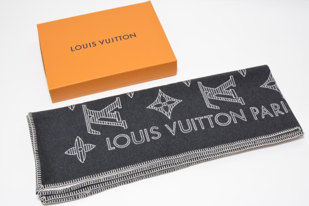 ルイヴィトン ブランケット・モノグラム シャドウ 現行 カシミヤ&ソフトウール