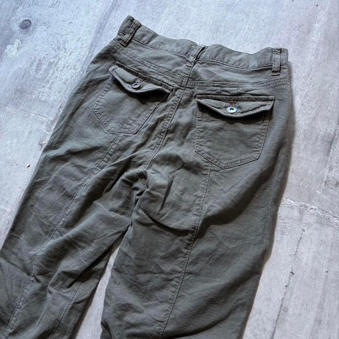 goa系 2000's linen flarepants archive y2k