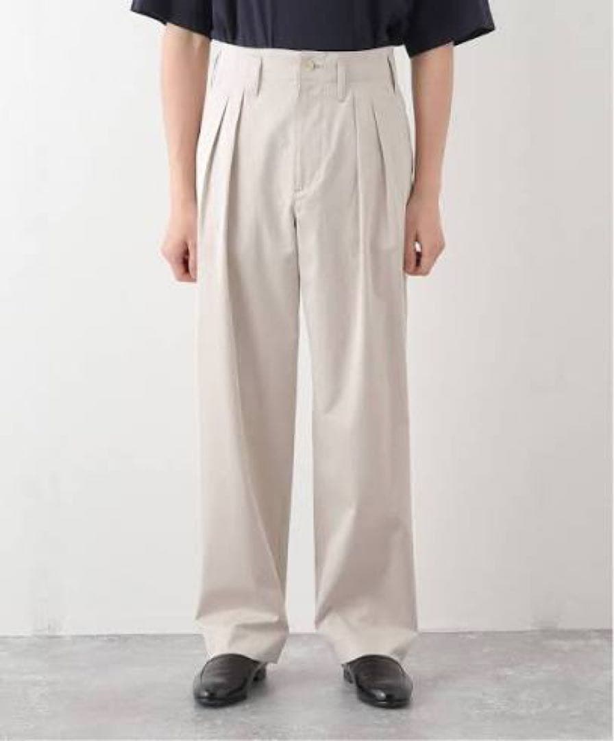 パンツ AURALEE WASHED FINX HERRINGBONE SLACKS