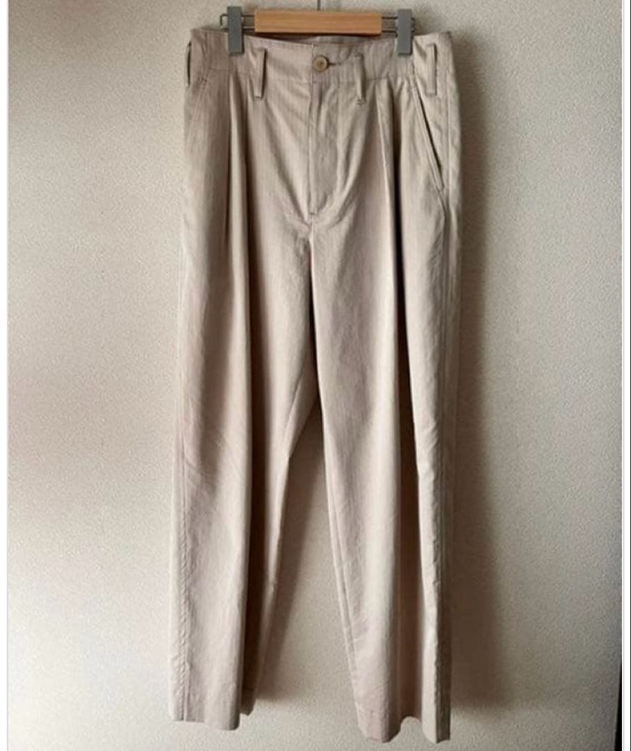 パンツ AURALEE WASHED FINX HERRINGBONE SLACKS