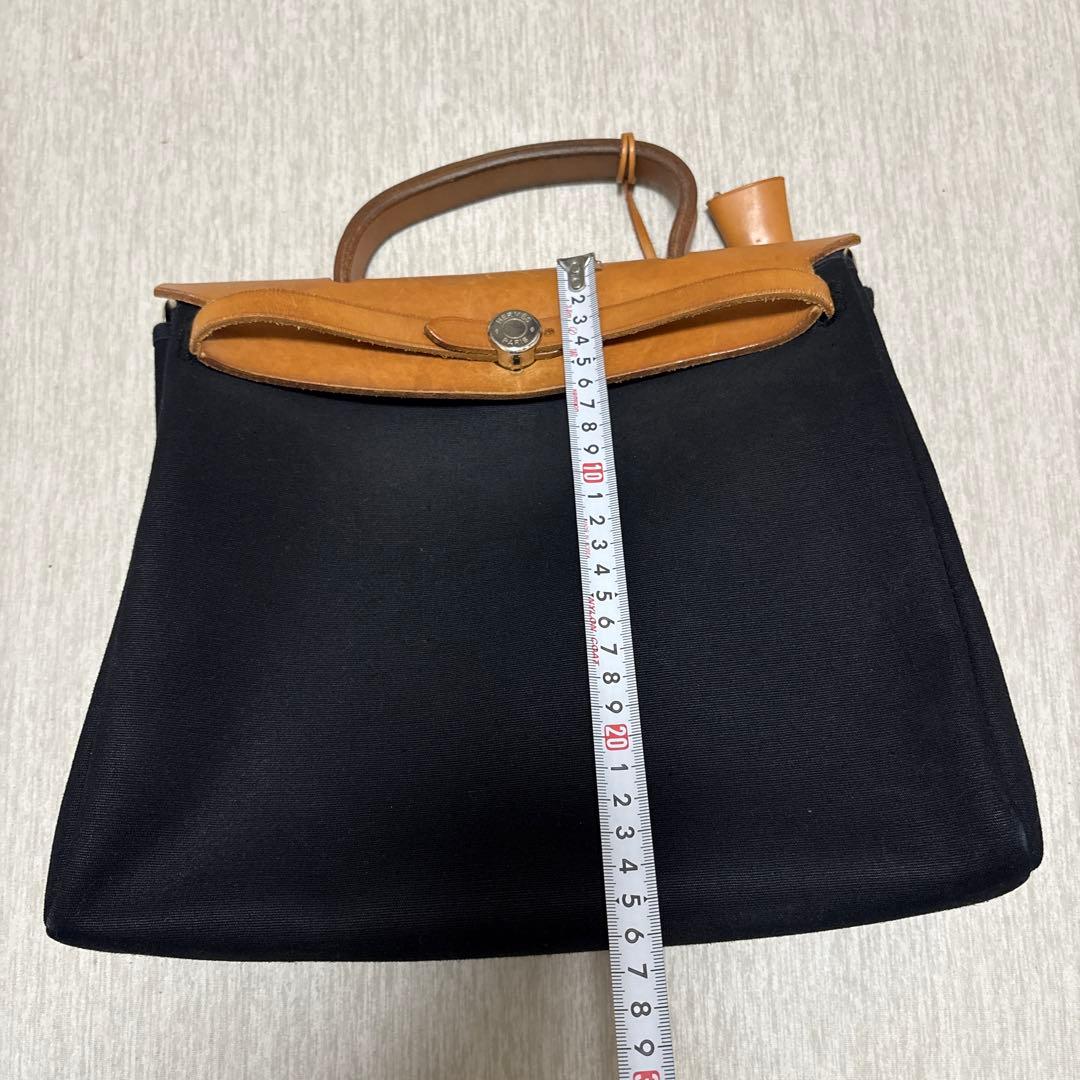 エルメス　エールバッグ　ジップPM ブラック/ナチュラル/シルバー金具