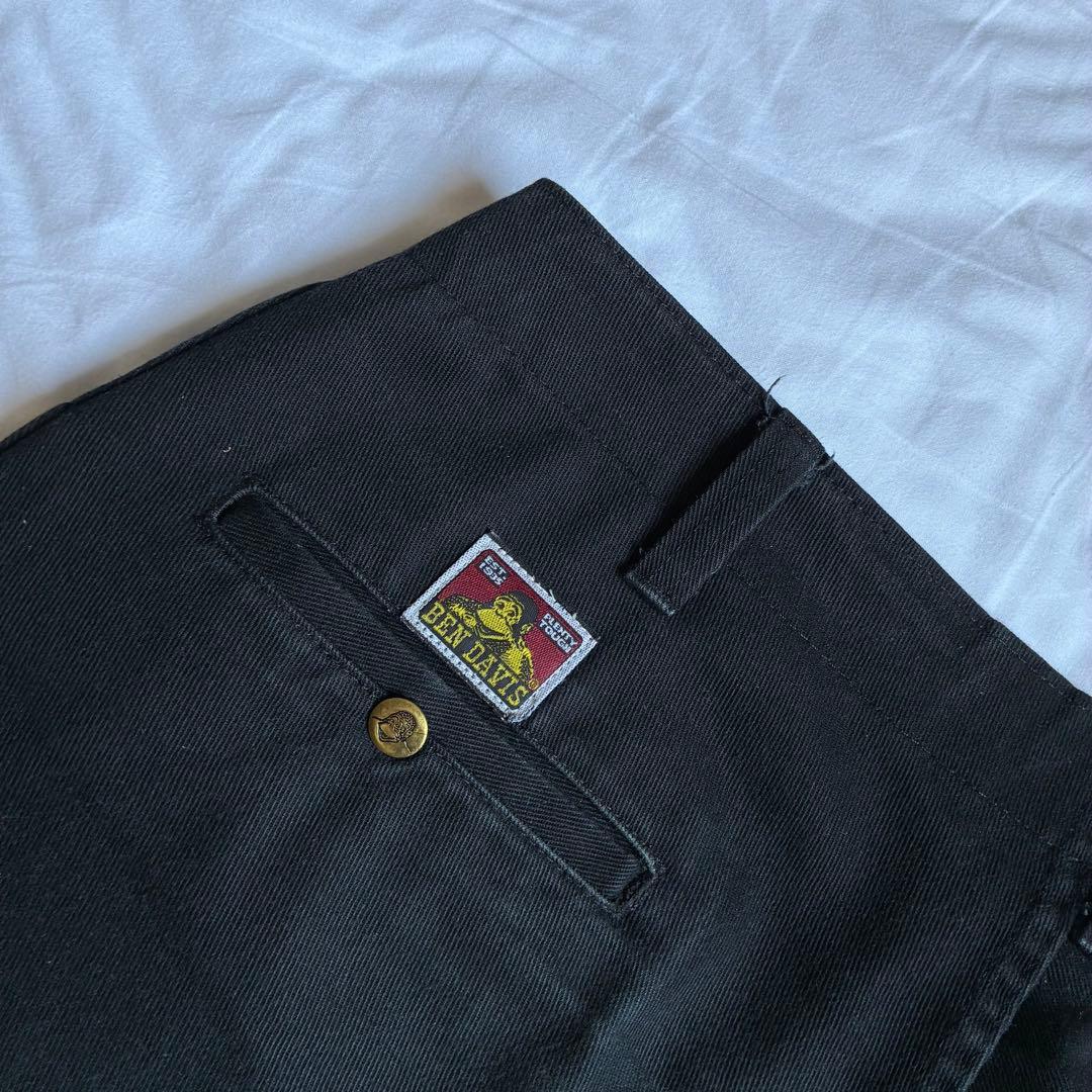 90sビンテージベンデイビス フリスコジーンズワークパンツUSA黒ブラックW38