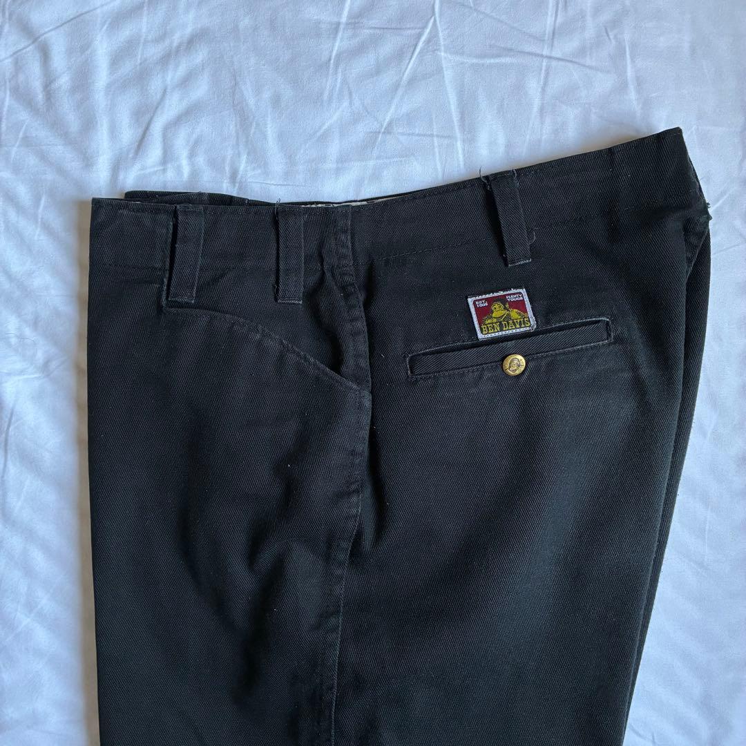 90sビンテージベンデイビス フリスコジーンズワークパンツUSA黒ブラックW38