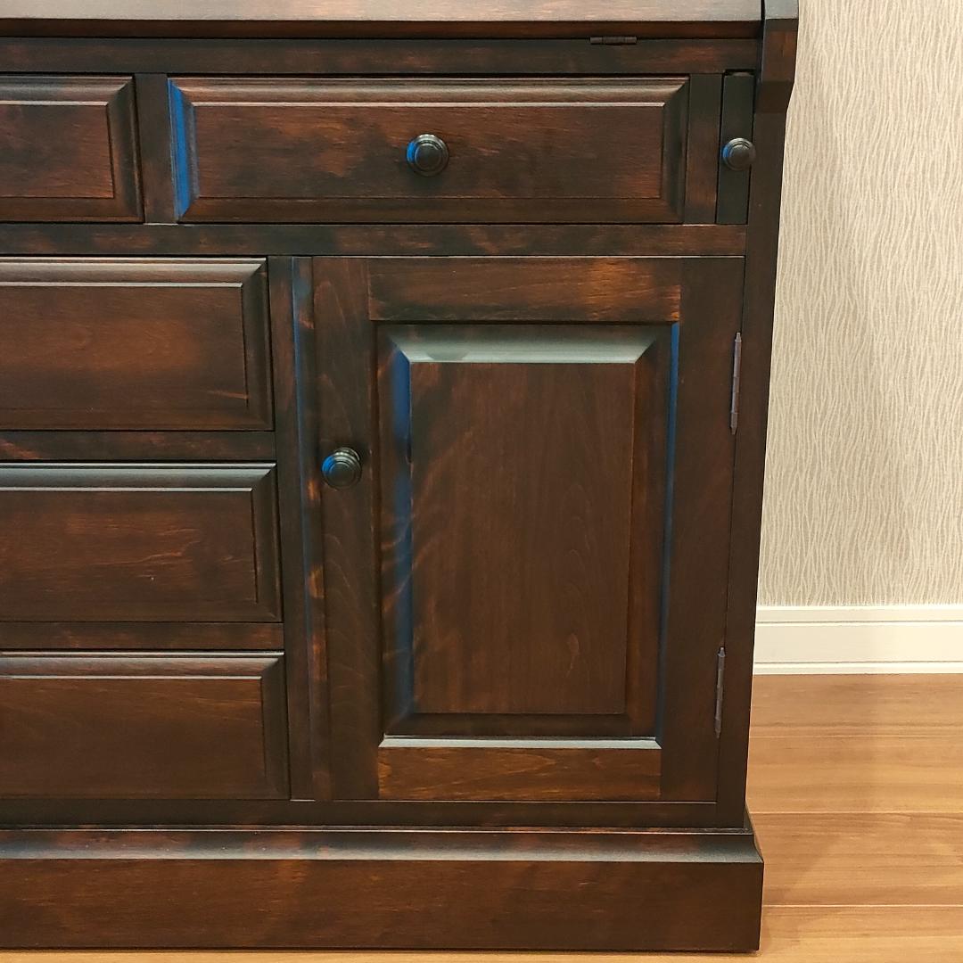 〈美品〉勇峰工芸　ライディングビュロー　デスク　樺材