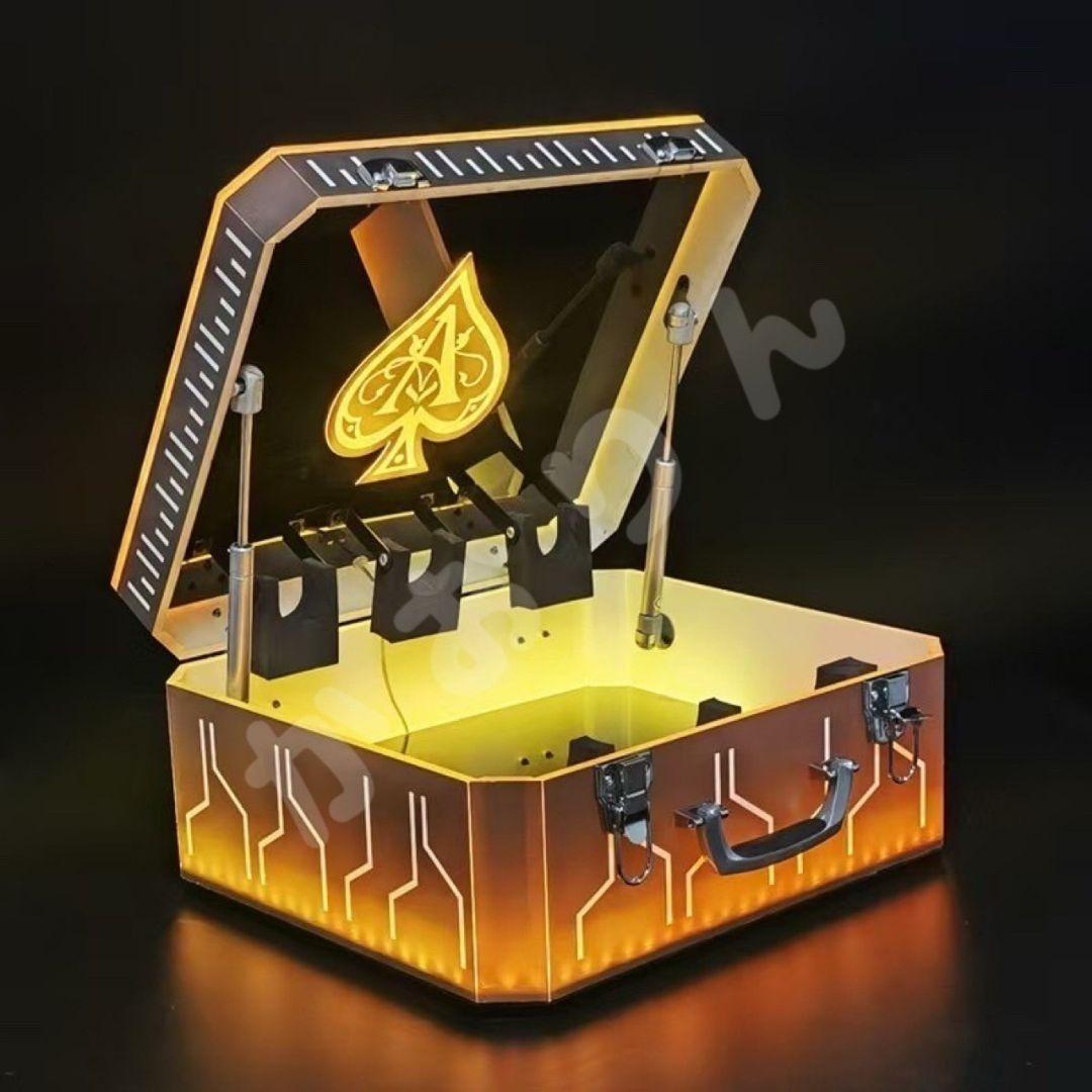 【新品】LED照明付き ボトル ボックス シャンパン ケース アルマンド