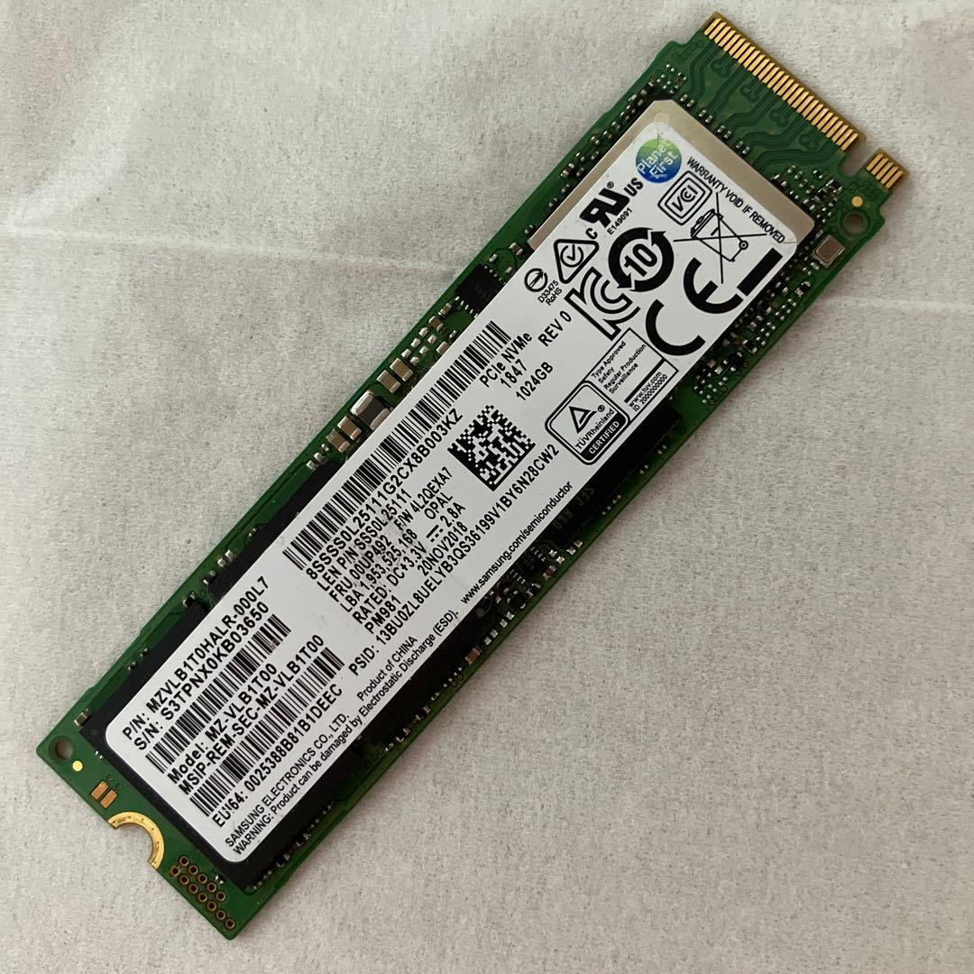 内蔵型SSD Samsung 1TB NVMe M.2 SSD