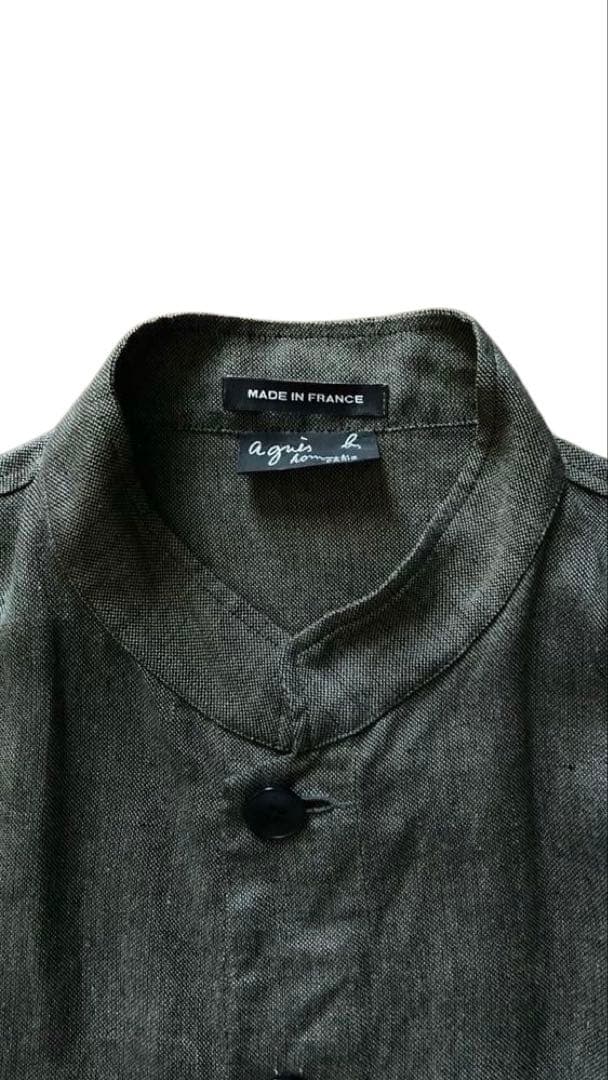 【フランス製 美品】agnes b. アニエスベー　スタンドカラージャケット